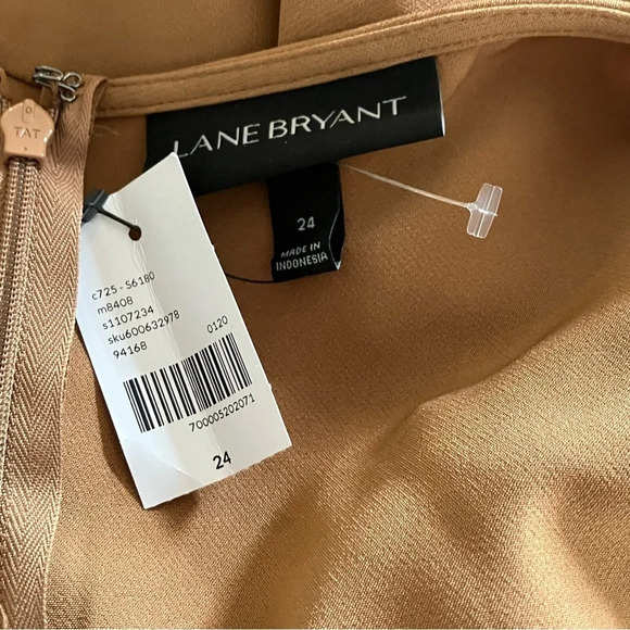 Lane Bryant Belted Lena Dress Camel Size 24 NWT - Picture 8 of 8